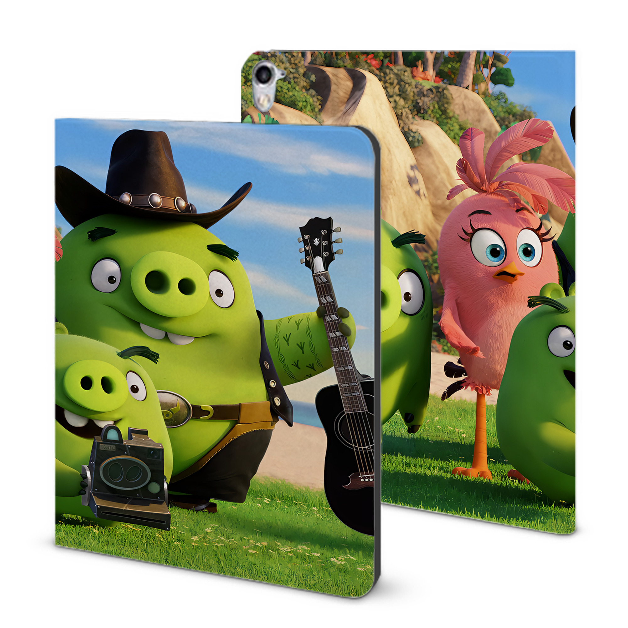 （画像用） Angry Birds アングリーバード IPad ケース ブック型 PUレザー TPU 耐衝撃 軽量 薄型 ペン収納なし 全面保護 IPad 各モデル対応